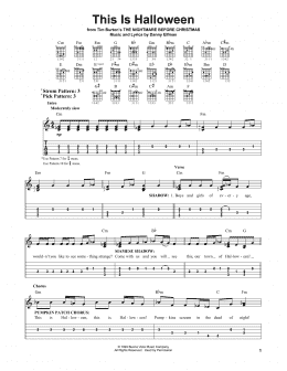 page one of This Is Halloween (from The Nightmare Before Christmas) (Easy Guitar Tab)