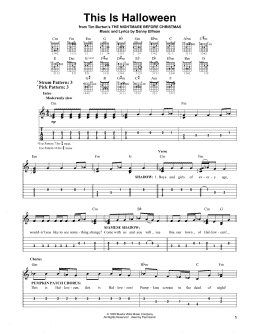 page one of This Is Halloween (from The Nightmare Before Christmas) (Easy Guitar Tab)