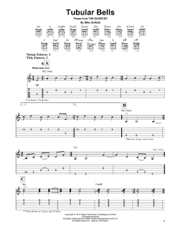 page one of Tubular Bells (Easy Guitar Tab)