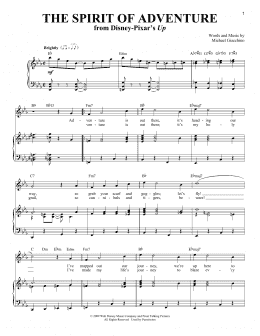 page one of The Spirit Of Adventure (Piano & Vocal)