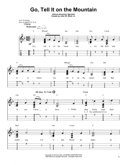 page one of Go, Tell It On The Mountain (Easy Ukulele Tab)