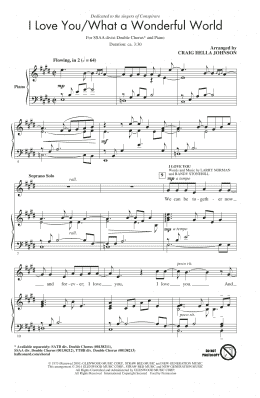page one of I Love You / What A Wonderful World (SSA Choir)