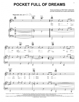 page one of Pocket Full Of Dreams (Piano, Vocal & Guitar Chords (Right-Hand Melody))
