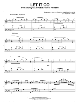 page one of Let It Go (from Frozen) (Piano Solo)