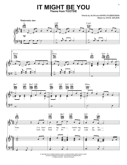 page one of It Might Be You (Piano, Vocal & Guitar Chords (Right-Hand Melody))