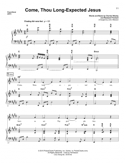 page one of Come, Thou Long-Expected Jesus (Piano & Vocal)