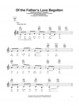 page one of Of The Father's Love Begotten (Ukulele)