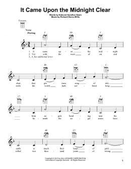 page one of It Came Upon The Midnight Clear (Ukulele)