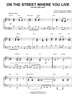 page one of On The Street Where You Live [Jazz version] (arr. Brent Edstrom) (Piano Solo)