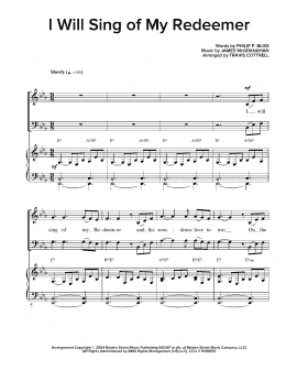 page one of I Will Sing Of My Redeemer (SATB Choir)