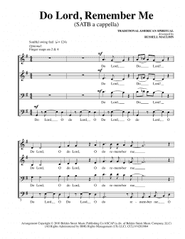 page one of Do Lord, Remember Me (SATB Choir)