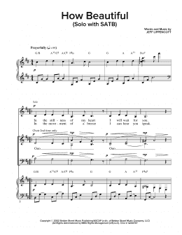 page one of How Beautiful (SATB Choir)