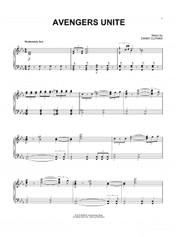 page one of Avengers Unite (from Avengers: Age of Ultron) (Piano Solo)