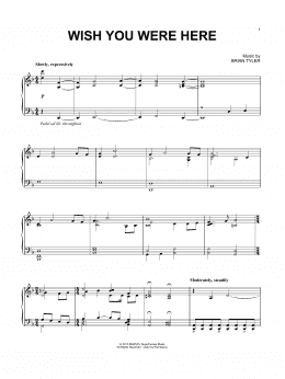 page one of Wish You Were Here (Piano Solo)