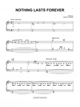 page one of Nothing Lasts Forever (Piano Solo)