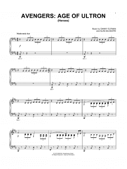 page one of Heroes (from Avengers: Age of Ultron) (Piano Solo)