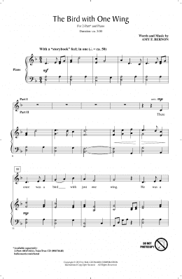 page one of The Bird With One Wing (2-Part Choir)