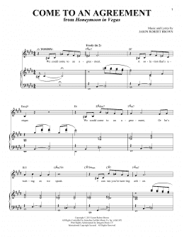page one of Come To An Agreement (from Honeymoon in Vegas) (Piano & Vocal)