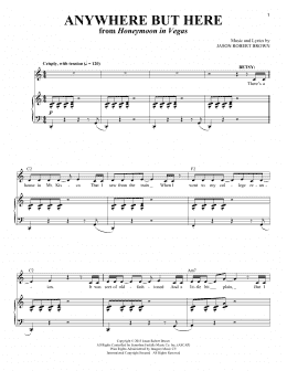 page one of Anywhere But Here (from Honeymoon in Vegas) (Piano & Vocal)