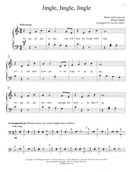 page one of Jingle, Jingle, Jingle (Educational Piano)
