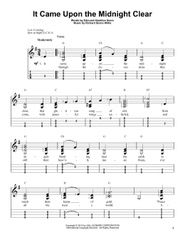 page one of It Came Upon The Midnight Clear (Easy Ukulele Tab)