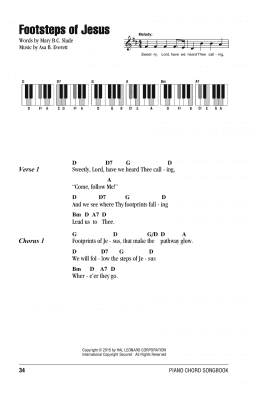 page one of Footsteps Of Jesus (Piano Chords/Lyrics)