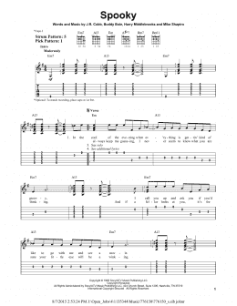 page one of Spooky (Easy Guitar Tab)
