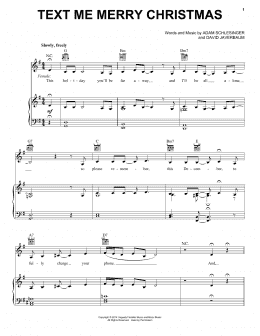 page one of Text Me Merry Christmas (Piano, Vocal & Guitar Chords (Right-Hand Melody))