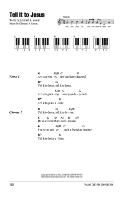 page one of Tell It To Jesus (Piano Chords/Lyrics)