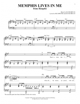 page one of Memphis Lives In Me (Piano & Vocal)