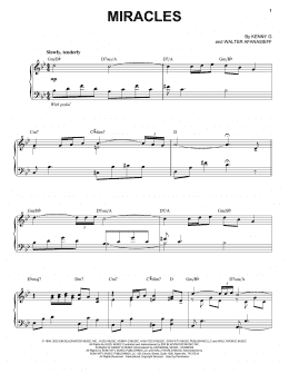 page one of Miracles (Piano Solo)