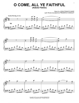 page one of O Come, All Ye Faithful (Adeste Fideles) (Piano Solo)
