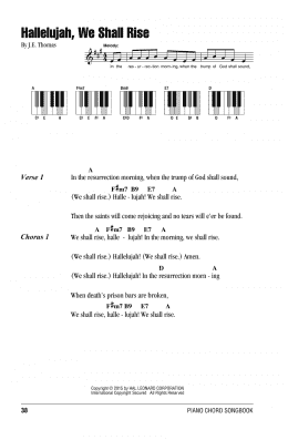 page one of Hallelujah, We Shall Rise (Piano Chords/Lyrics)