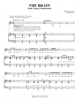 page one of The Brain (Piano & Vocal)