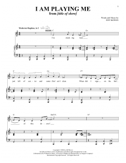 page one of I Am Playing Me (Piano & Vocal)