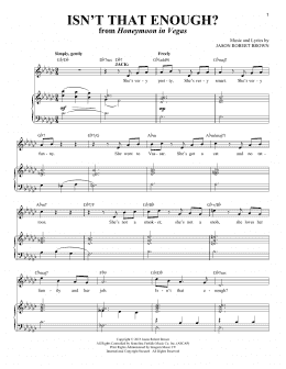 page one of Isn't That Enough? (from Honeymoon in Vegas) (Piano & Vocal)