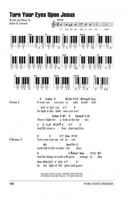 page one of Turn Your Eyes Upon Jesus (Piano Chords/Lyrics)