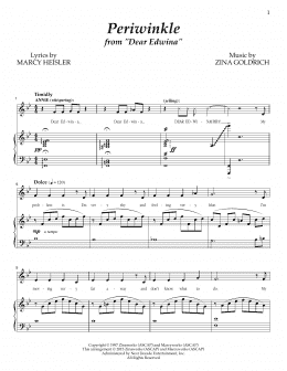 page one of Periwinkle (Piano & Vocal)