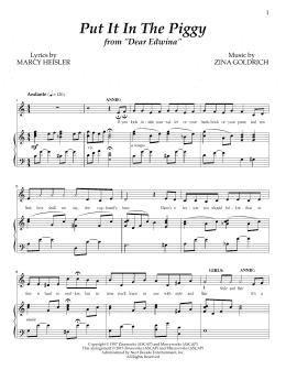 page one of Put It In The Piggy (Piano & Vocal)