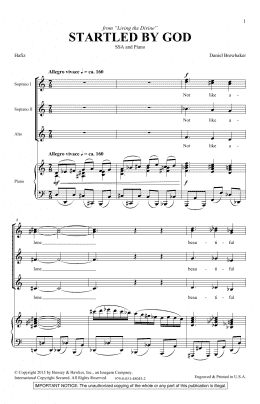 page one of Startled By God (SSA Choir)