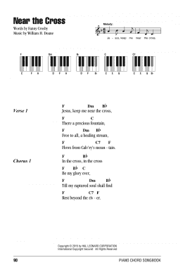 page one of Near The Cross (Piano Chords/Lyrics)