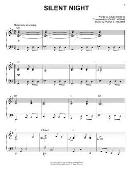 page one of Silent Night [Jazz version] (arr. Brent Edstrom) (Piano Solo)