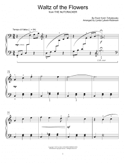 page one of Waltz Of The Flowers (arr. Lynda Lybeck-Robinson) (Educational Piano)