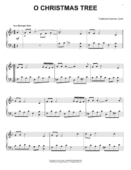page one of O Christmas Tree (Piano Solo)