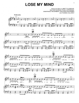 page one of Lose My Mind (Piano, Vocal & Guitar Chords (Right-Hand Melody))