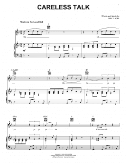 page one of Careless Talk (Piano, Vocal & Guitar Chords (Right-Hand Melody))