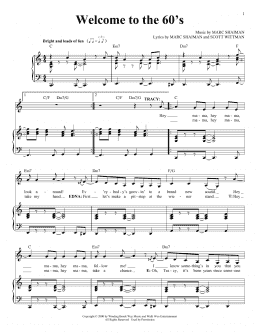 page one of Welcome To The 60's (Piano & Vocal)
