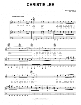 page one of Christie Lee (Piano, Vocal & Guitar Chords (Right-Hand Melody))