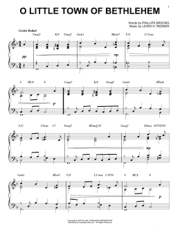 page one of O Little Town Of Bethlehem [Jazz version] (arr. Brent Edstrom) (Piano Solo)