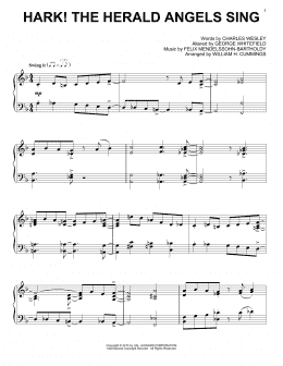 page one of Hark! The Herald Angels Sing (Piano Solo)